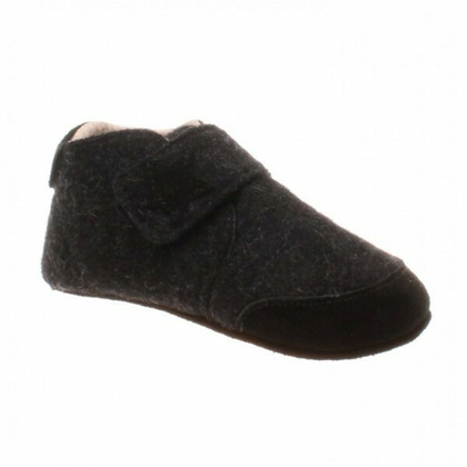 Dark Grey 28 - Papuci din lana cu scai si talpa antiderapanta - En Fant