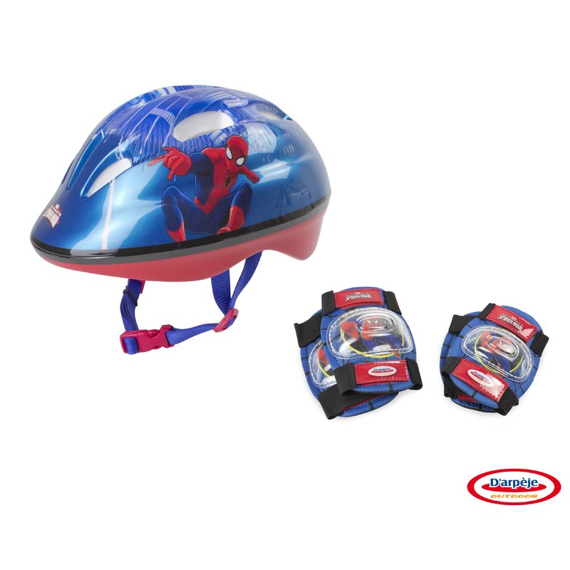 DArpeje - Set protectie Spiderman (casca, genunchiere, cotiere)