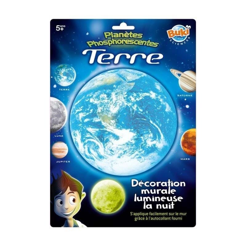 Buki france - decoratiuni de perete fosforescente, planeta pamant