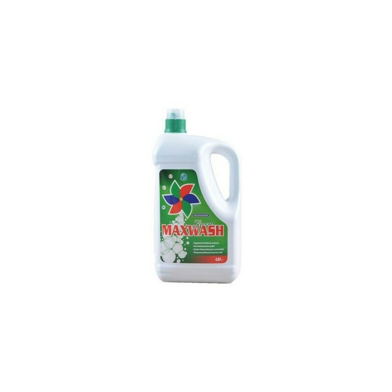 Detergent lichid, MaxWash Green, pentru rufe albe, 4.9 Litri