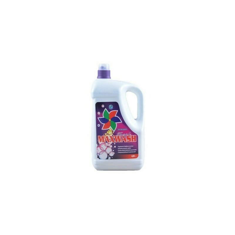Detergent lichid, MaxWash Purple, pentru rufe culor si albe, 4.9 Litri