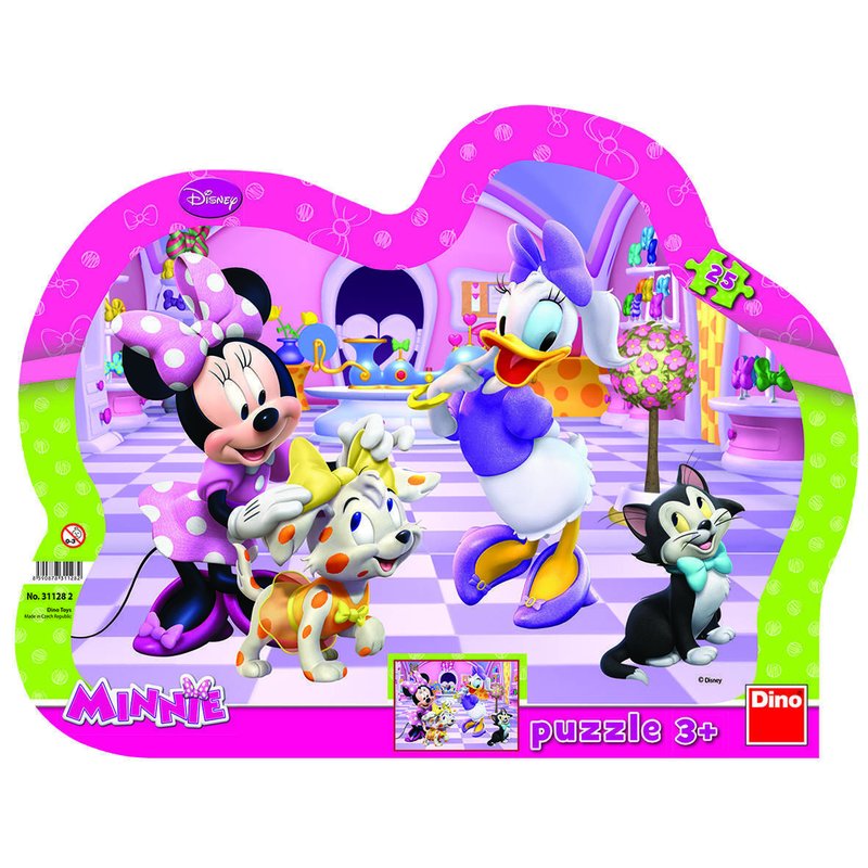 Dino - toys - puzzle cu rama minnie si daisy 25 piese
