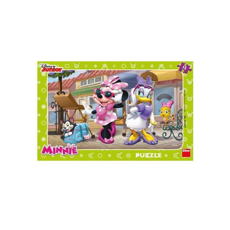 Puzzle – Minnie si Daisy la plimbare (15 piese) Jucarii & Cadouri