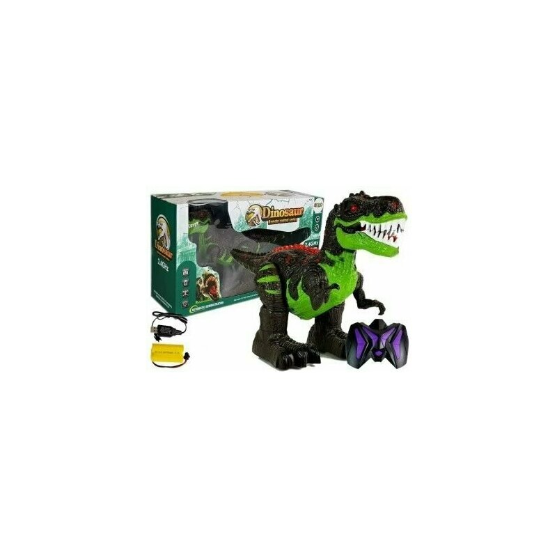 Dinozaur RC interactiv de jucarie, cu telecomanda pentru copii, LeanToys, 7230