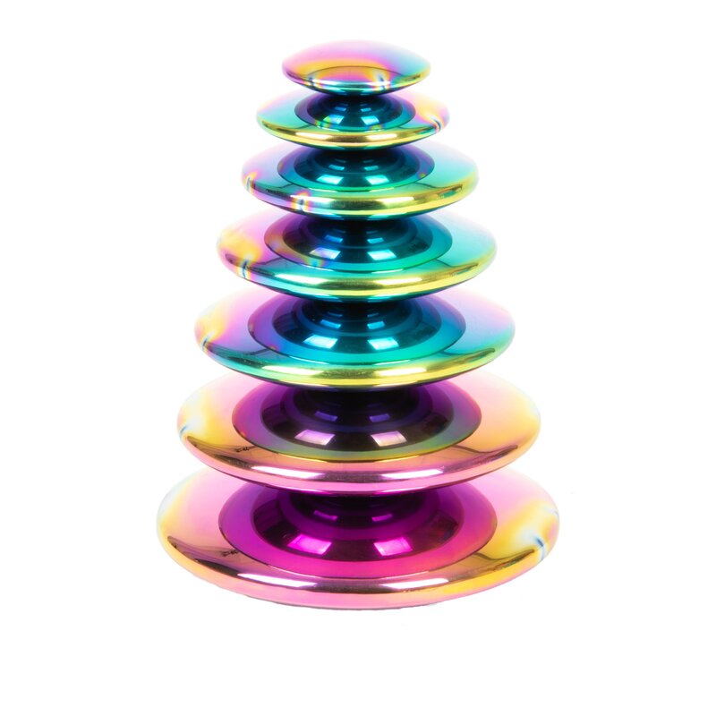 Commotion - jucarie pentru sortat si stivuit discuri senzoriale reflective cu explozie de culori