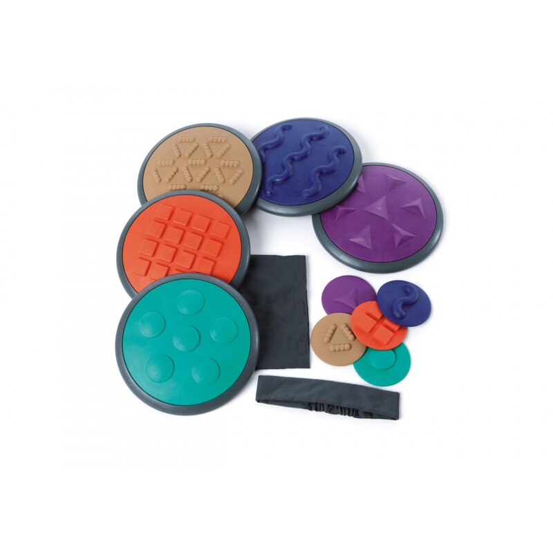 Gonge - jucarie de echilibru discuri tactile 5 perechi, multicolor