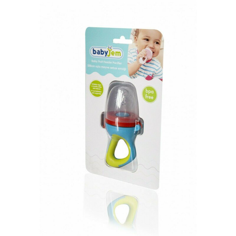 Dispozitiv de hranire din silicon BabyJem Fruits and Vegetables (Culoare: Bleu)