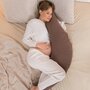 Doomoo - Perna mare 3 in 1 Comfy Big Tetra Chocolate din bumbac organic: perna gravide, suport pentru hranire, suport pentru bebe - 2