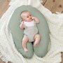 Doomoo - Perna mare 3 in 1 Comfy Big Tetra Green din bumbac organic: perna gravide, suport pentru hranire, suport pentru bebe - 2