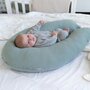 Doomoo - Perna mare 3 in 1 Comfy Big Tetra Green din bumbac organic: perna gravide, suport pentru hranire, suport pentru bebe - 4