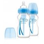 Dr. Brown's - Pachet biberoane cu gat larg polipropilena 270 ml. Options (2-Pack) (BPA Free) Albastru - 1