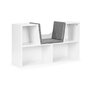 Dulap tip biblioteca multifunctionala, cu scaun, pentru copii, Ecotoys, 102x30x61 cm, Alb - 8