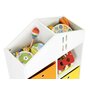 Dulap tip biblioteca, organizator jucarii, camera copilului, Ecotoys, 65,2x27x90,5 cm, Alb cu sertare colorate - 4