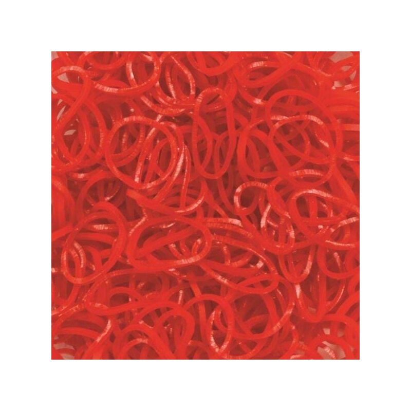 Rainbow loom - elastice jelly 600 buc, rosu