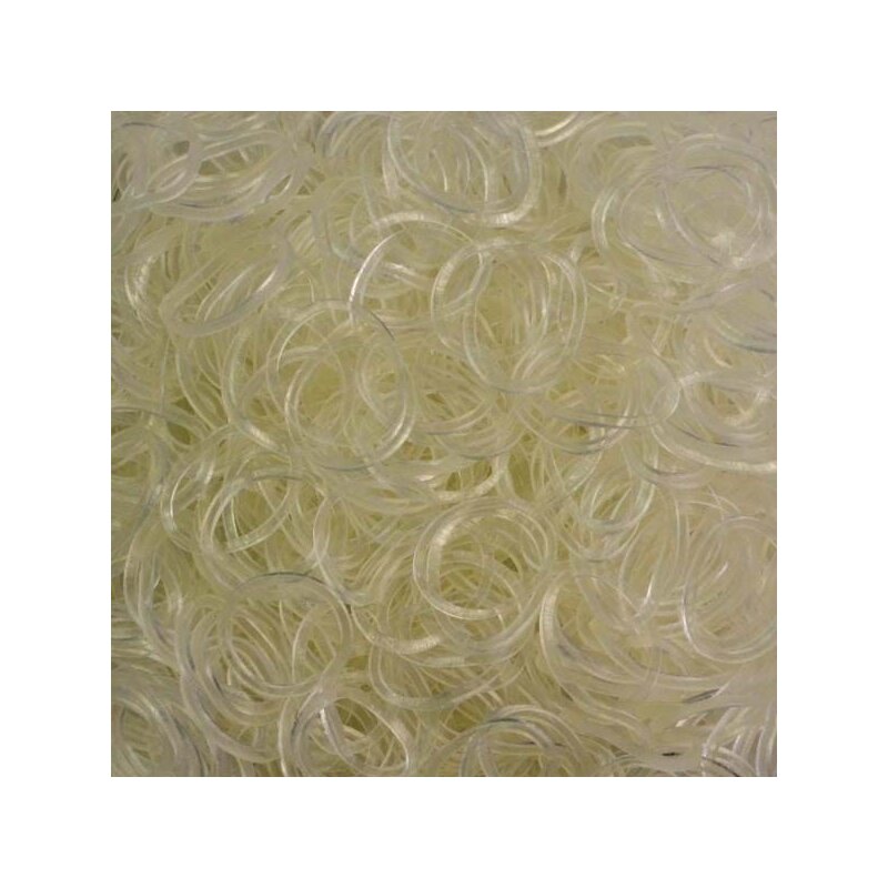Rainbow loom - elastice jelly 600 buc, transparent
