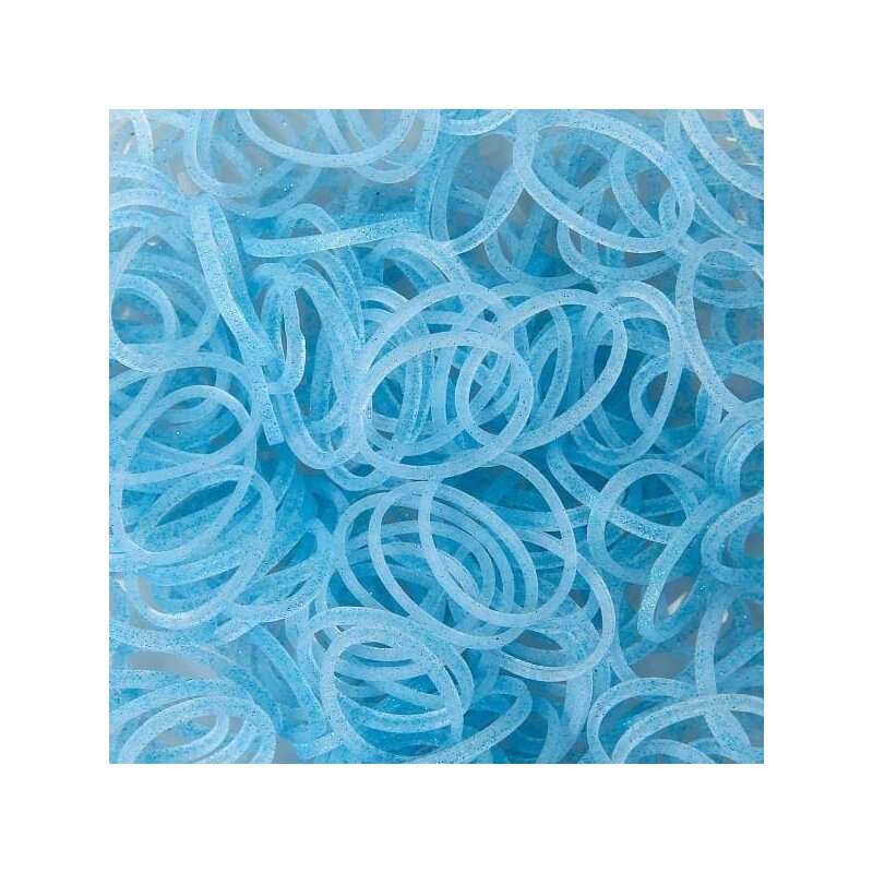 Rainbow loom - elastice lucioase 300 buc, albastru