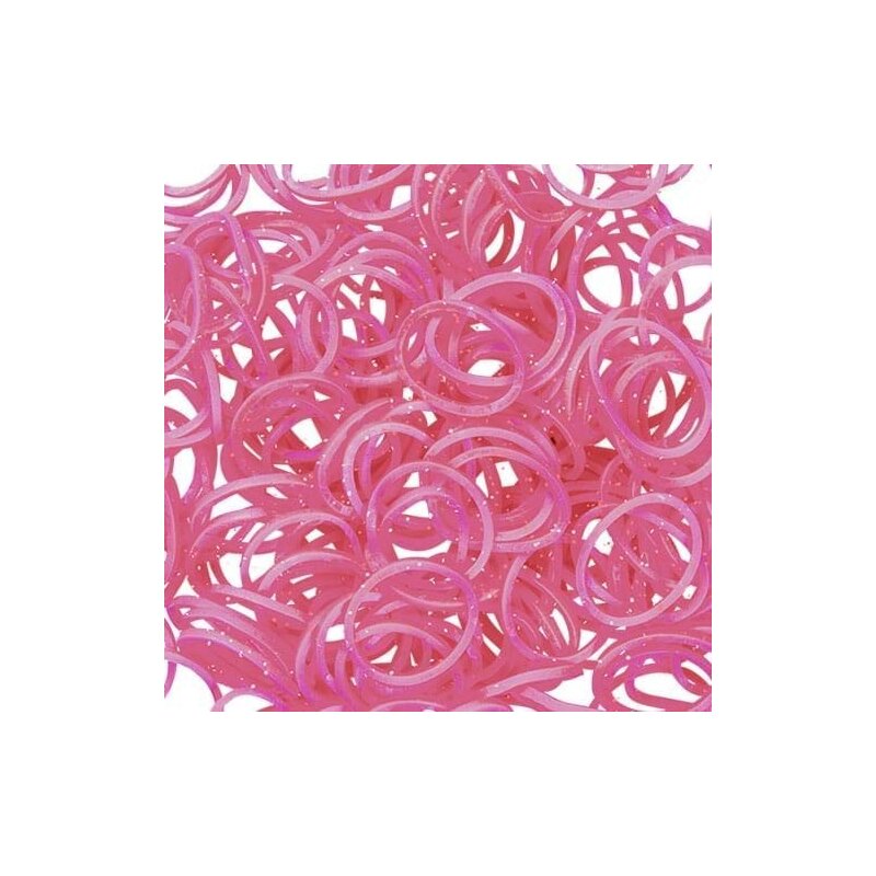 Rainbow loom - elastice lucioase 300 buc, rosu