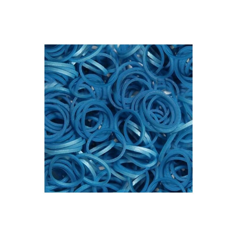 Rainbow loom - elastice metalic 300 buc, albastru