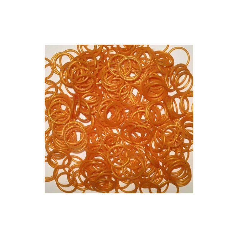 Rainbow loom - elastice metalic 300 buc, auriu