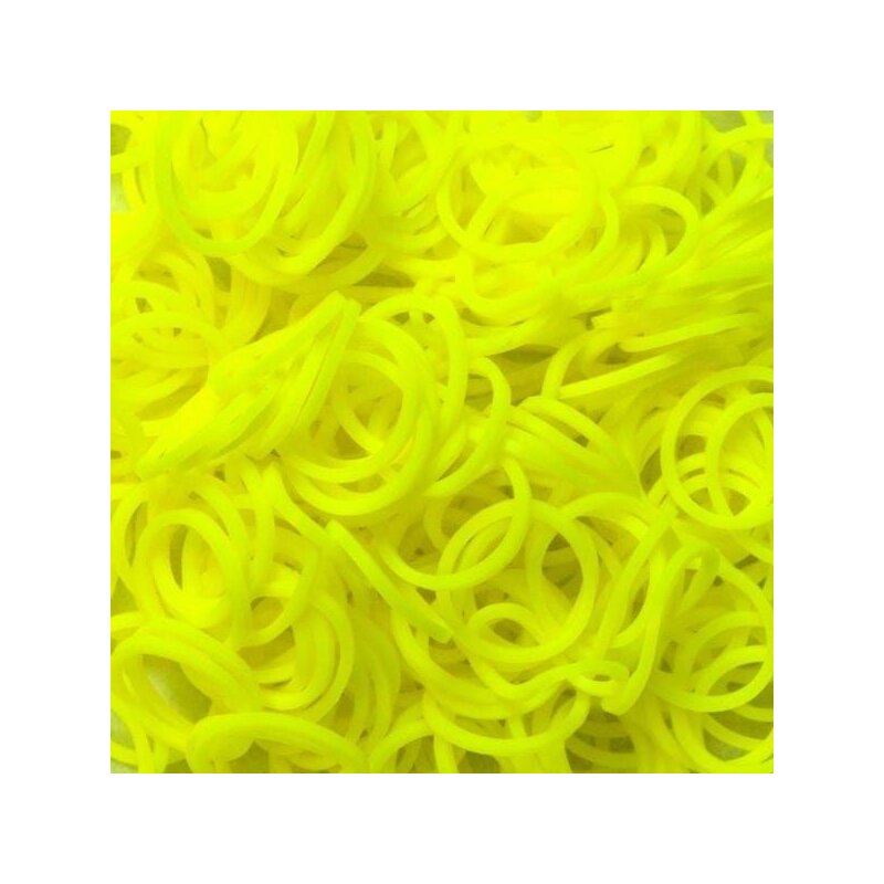 Rainbow loom - elastice neon 300 buc, galben