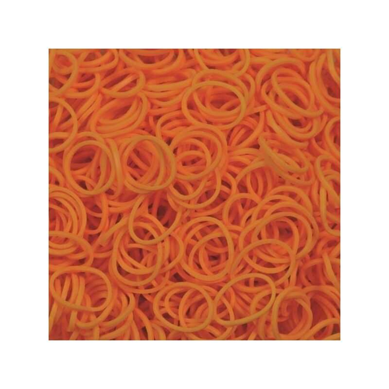 Rainbow loom - elastice neon 600 buc, portocaliu