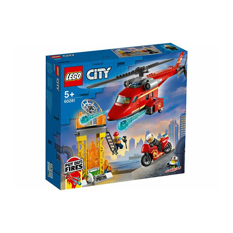 Lego - set de constructie elicopter de pompieri ® city, pcs 212