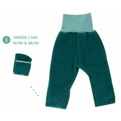 Emerald 74/80 - Pantaloni din lana merinos organica - wool fleece - Iobio