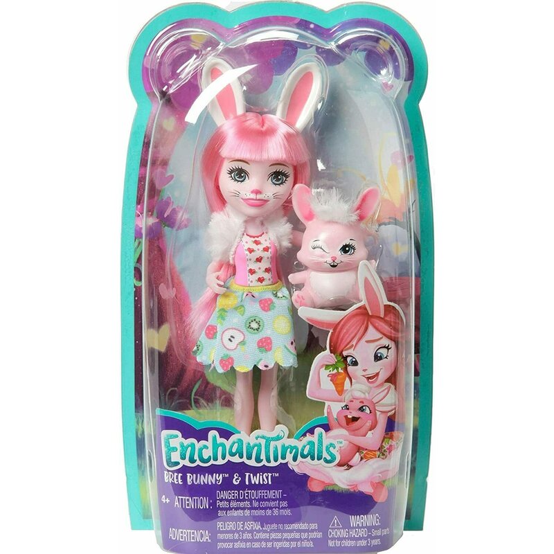 Mattel - Papusa Bree Bunny , Enchantimals , Cu figurina Twist