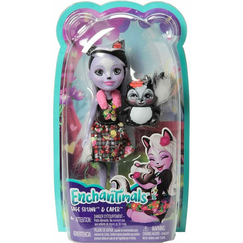 Mattel - Papusa Sage Skunk , Enchantimals , Cu figurina Caper