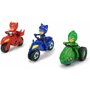 Simba - Set vehicule , Disney Pj Masks,  Scara 1:64, 3 motociclete cu figurina, Multicolor - 3