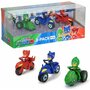 Simba - Set vehicule , Disney Pj Masks,  Scara 1:64, 3 motociclete cu figurina, Multicolor - 4