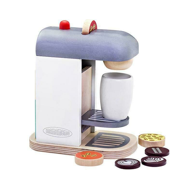 MamaMemo - Espressor cafea profesional de jucarie, din lemn,