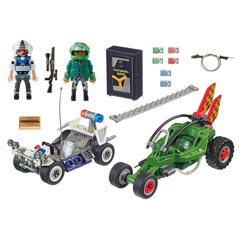 Playmobil - set de constructie evadarea cu kart city action