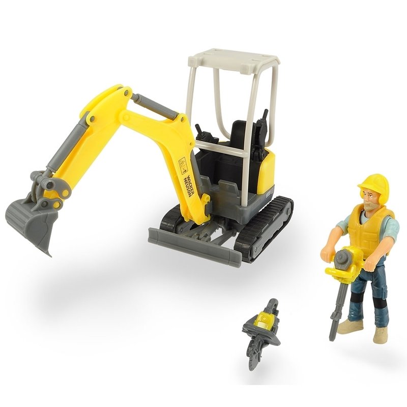 Dickie toys - excavator playlife excavator set cu figurina si accesorii