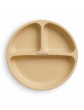 Farfurie compartimentata, Bocioland, Rotunda, Cu 3 compartimente, Fara BPA, 6-36 luni, Beige
