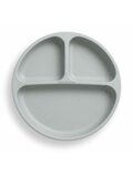 Farfurie compartimentata, Bocioland, Rotunda, Cu 3 compartimente, Fara BPA, 6-36 luni, Gray