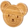 Farfurie compartimentata, FreeON, Din bambus, Cu ventuza, Conform cu standardul european de securitate EN 14372:2004, Bear - 2