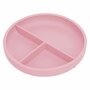 Farfurie compartimentata, FreeON, Rotunda, Cu ventuza si 3 compartimente, Silicon, Fara BPA, Diametru 18 cm, Inaltime 4 cm, 6-36 luni, Roz - 1