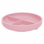 Farfurie compartimentata, FreeON, Rotunda, Cu ventuza si 3 compartimente, Silicon, Fara BPA, Diametru 18 cm, Inaltime 4 cm, 6-36 luni, Roz - 2