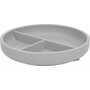 Farfurie compartimentata, FreeON, Rotunda, Cu ventuza si 3 compartimente, Silicon, Fara BPA, Diametru 18 cm, Inaltime 4 cm, 6-36 luni, Grey - 2
