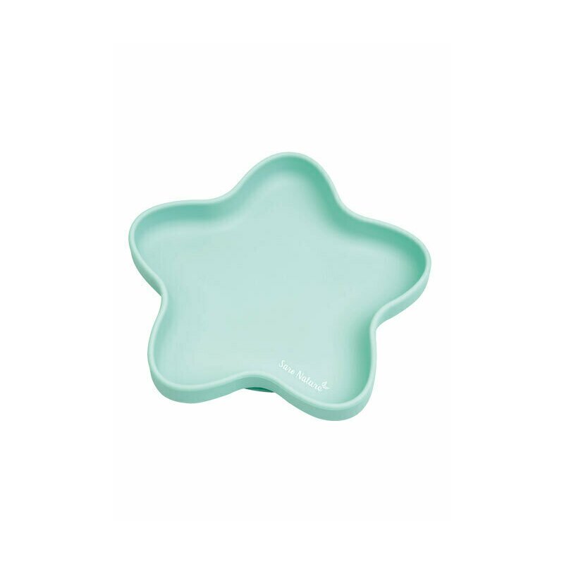 Saro baby - farfurie stea din silicon, mint