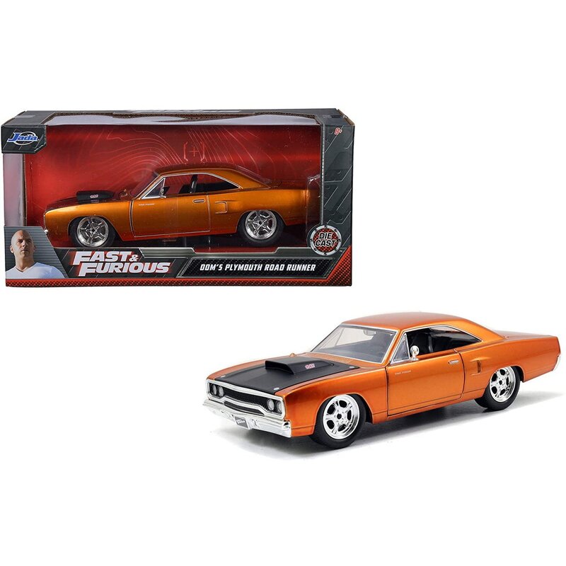 Simba - Masinuta Plymouth Road Runner 1970 , Fast and furious, Scara 1:24, Multicolor