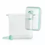 Recipient depozitare lapte praf, Feedo, 1700 ml, Capac etans, Din plastic, Fara BPA, Turcoaz - 5