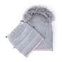 Sac de iarna, Feedo, Multifunctional, Poate fi utilizat ca geanta prin desfacerea fermoarului, Atasabil la carucior, Lana, 110 cm, 0-3 ani, Roz - 5
