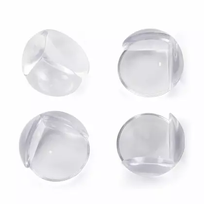 Set protectIi, Feedo, Pentru colturi ascutite, Usor de instalat, 3.6 x 3.6 x 2.7 cm, 4 bucati, Transparent
