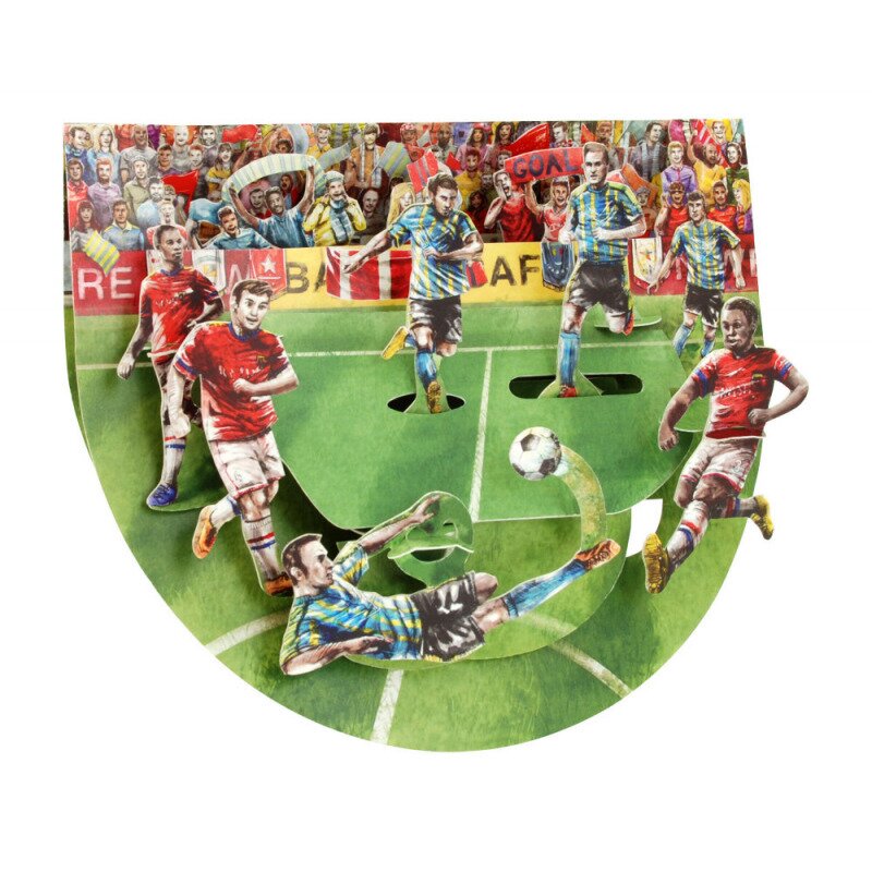 felicitare cu ziua de nastere pentru barbati Felicitare 3D PopnRock Meci de fotbal