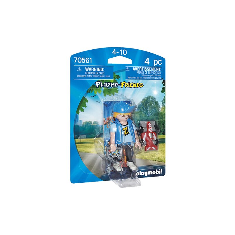 Playmobil - figurina baietel cu masinuta