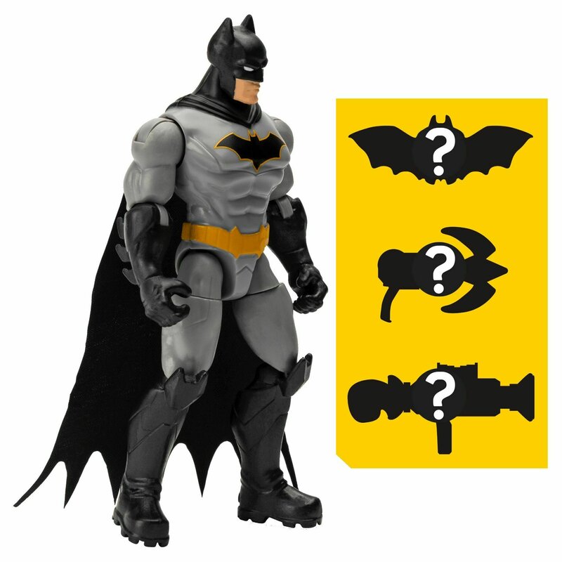 Spin Master - Figurina Supererou Batman , DC Universe, 10 cm, Flexibil, Cu 3 accesorii surpriza