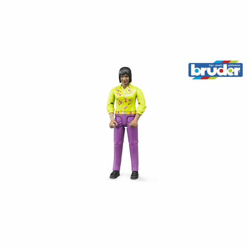 Figurina, Bruder, Femeie cu pantaloni violet, 3 ani+, Multicolor