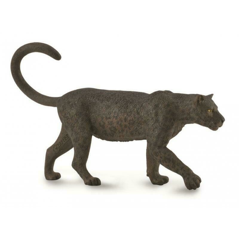 Collecta - figurina leopard pictata manual, l, negru